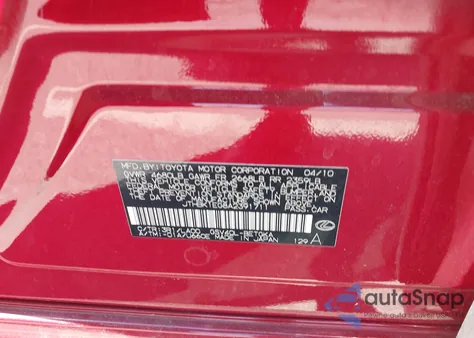 2010 Lexus Es 350 from USA, damaged, VIN JTHBK1EG8A2391711